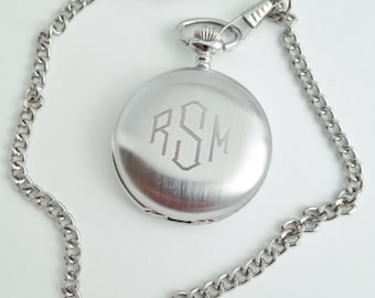 Groom Gift Idea, Mens Engraved Pocket Watch, Groomsmen Gift, First Fathers Day Gift