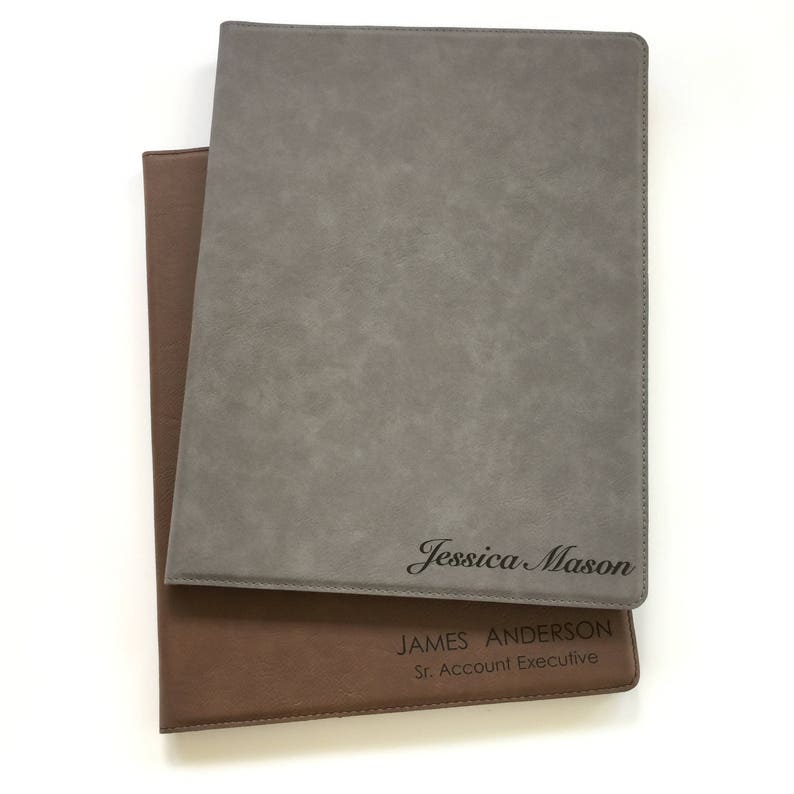 Personalized Portfolio With Notepad Custom Padfolios Etsy