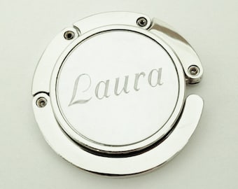 Colgador de bolso personalizado con nombre o monograma, regalo grabado para madres de dama de honor