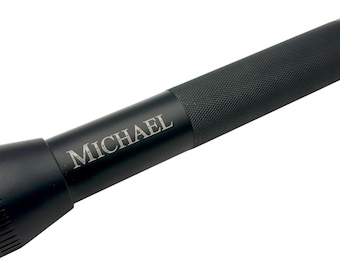 The Personal Exchange Personalized Flashlight, Custom Monogram, Initials, Name Aluminum, Heavy Duty LED, 8.5 Inch for Dad, Groomsman