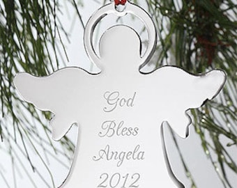 Engraved Angel Ornament - Personalized Christmas Gift