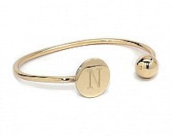 Personalized Bracelet Cuff Stacking Bracelet for Women Mother Bridesmaid Present Monogram Jewelry