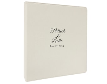 Personalized Wedding 3 Ring Binder 1" Wide with Custom Inscription Available in Four Colors Custom Engraved Event or Organization