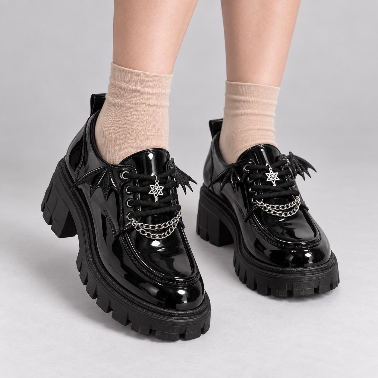 Y2k Platform Chunky Lace up Boots - Etsy