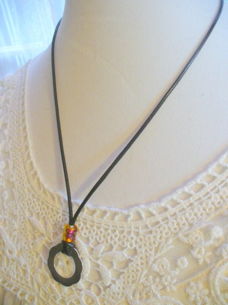 Washer Necklace Leather Eyeglass Lanyard Eyeglass Holder Etsy