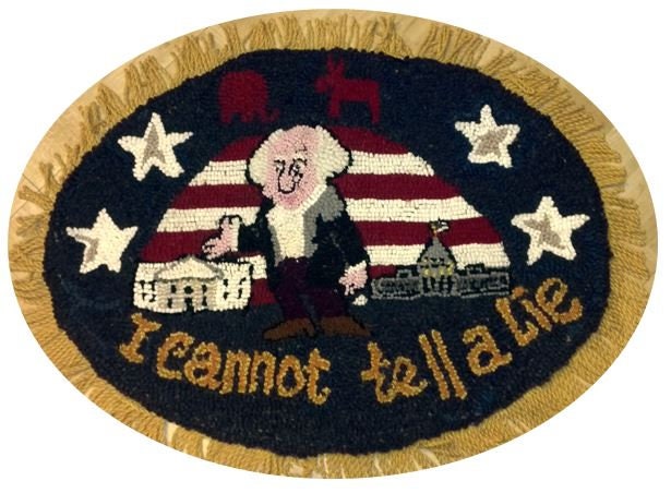 I Cannot Tell a Lie/_Hand Hooked Washington Rug