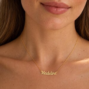 Personalized Script Name Necklace in 14K Gold-Plated 925 Sterling Silver with Connected Cursive Letters