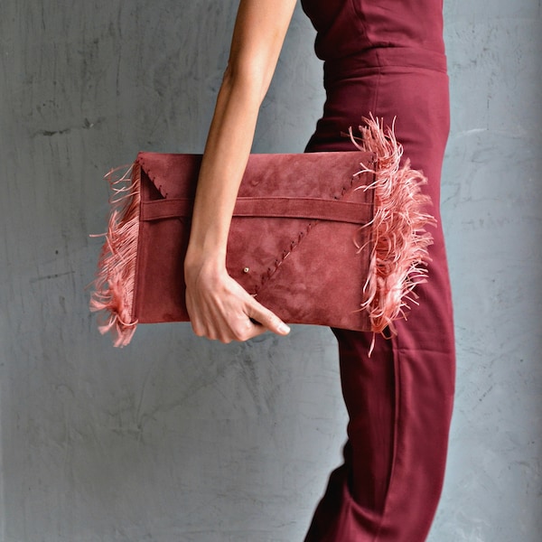 Suede Fringe Bag Etsy