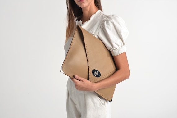 Beige envelope cheap clutch