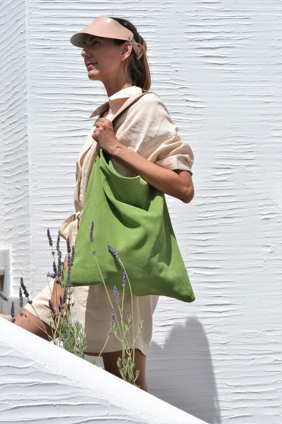 Baggu large shop leather tote