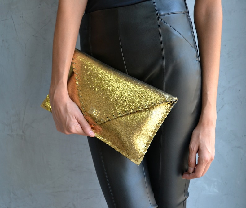 Symmetria Leather Clutch Bag
