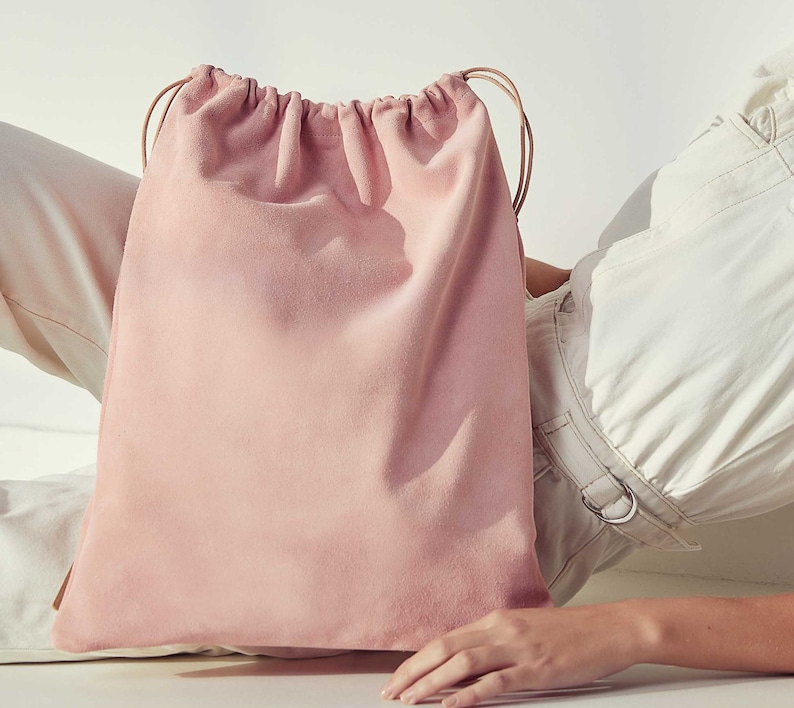 Pink leather bag Pink leather backpack Pink women/'s backpack Simoni soft leather backpack Pink suede backpack Pink large backpack