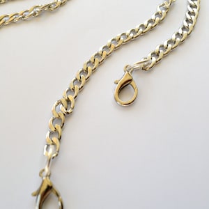 Add a removable chain to your clutch / Shoulder chain / Silver chain / Metal chain / From clutch to shoulder bag