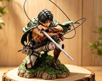 Attack on Titan PVC-Statue, Levi Ackerman Figur, Anime-Sammlermodell, Captain Levi Dekoration, Geschenk für Manga-Fans