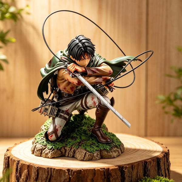 Attack on Titan PVC Statue, Levi Ackerman Figure, Anime Collectible Model, Captain Levi Display Decor, Manga Fan Gift
