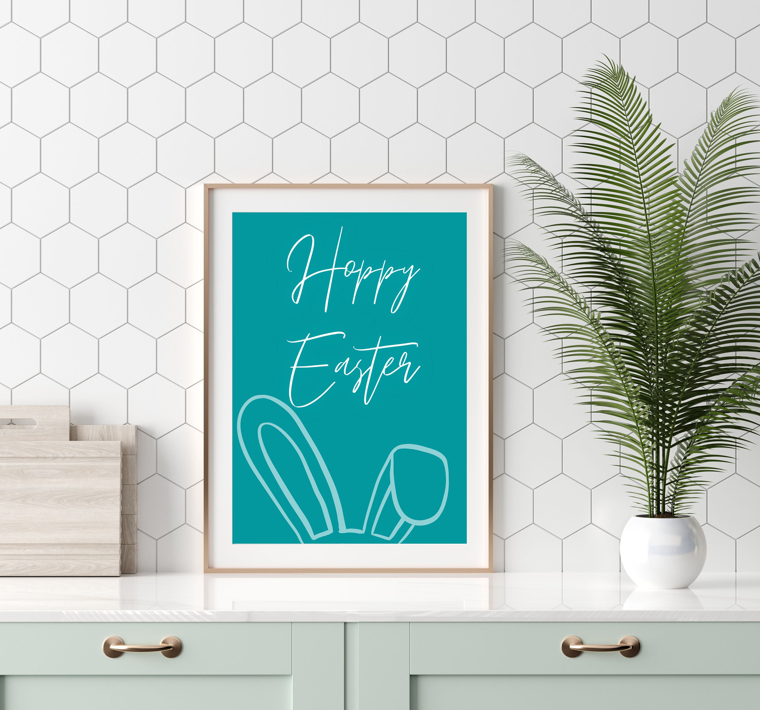 Easter Decor Hoppy Easter Happy Easter Easter Wall Art Easter Gift