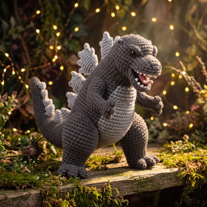 Kaiju Dragon Amigurumi Crochet Pattern PDF | Monster Dinosaur Plush ...