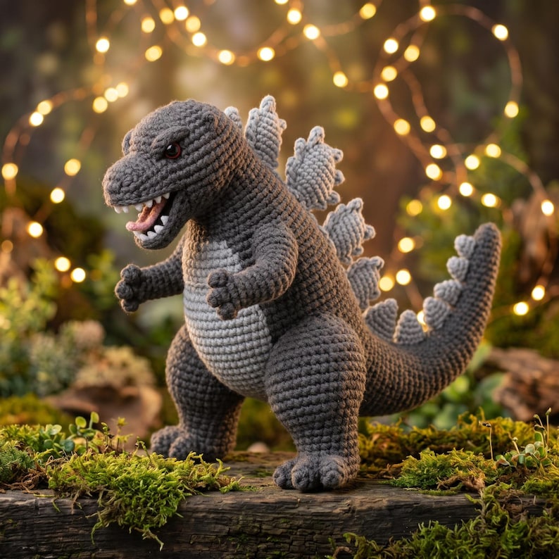 Kaiju Dragon Amigurumi Crochet Pattern PDF | Monster Dinosaur Plush ...
