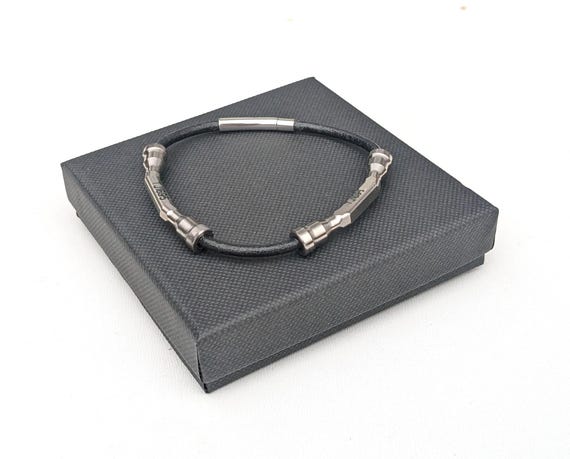 Bracelet Artisanale En Titane - Style Racing Luxe - Longueur Ajustable - NEUF Sans Emballage