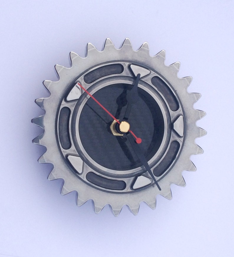 Red Bull F1 Carbon Fiber Gear Wall Desk Clock Guys Man Cave Office Table Accessory Formula 1 Car Part Unique Driving Racing Motorsport Gift