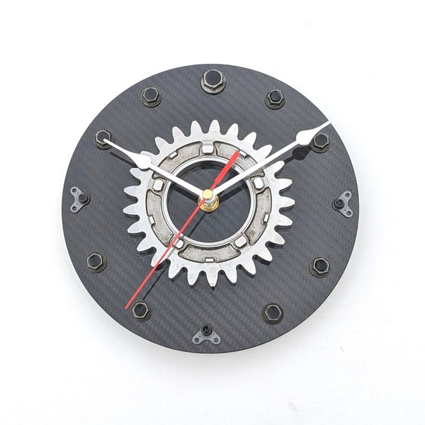 F29: Orologio da parete per officina da ufficio di Formula 1 Honda F1, parte di un'auto, in vera fibra di carbonio, per ragazzi, ingegneria delle corse automobilistiche, regalo di guida