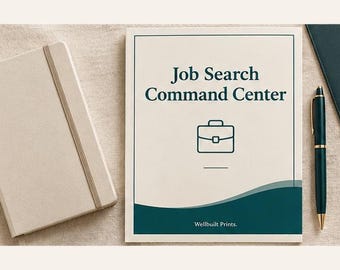 Job Search Command Center Printable | Job Application Tracker, Interview Planner, Networking PDF