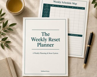 Weekly Reset Planner Printable | Sunday Planning System (PDF)