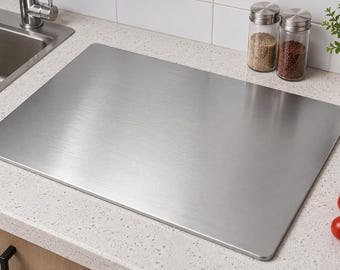 Tagliere in acciaio inox – Tagliere da cucina resistente e antiscivolo
