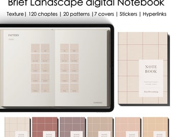 Pink Digital Notebook: 120 Chapters, Cornell Template (PDF)