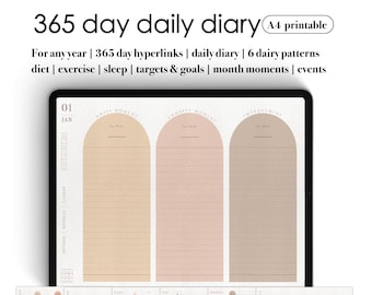 Diário Digital sem Data: Modelo de Notabilidade do Goodnotes (PDF)