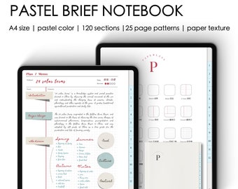 Creamy Digital Notebook: Cornell Notes, 120 Chapters (PDF)