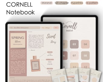 Caderno Digital Cornell: Estilo Morandi, 120 Capítulos (PDF)