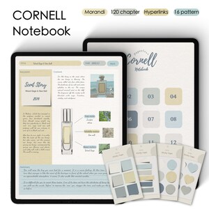 Digital Cornell-anteckningsbok: 120 kapitel, Morandi-tema (PDF)