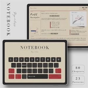 Digital Cornell Notebook, Digital Notes, Cornell journal, Goodnotes Cornell notes, Notability template, goodnotes template, iPad Notebook