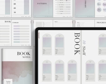 Digital Reading Notebook: Book Journal, Goodnotes Template (PDF)