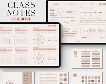 Caderno de Aula Digital: Anotações de Cornell, 8 Disciplinas (PDF)