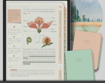Caderno Digital Cornell, Notas Digitais, Diário Cornell, Notas Goodnotes Cornell, Modelo Notability, Modelo Goodnotes, Caderno para iPad