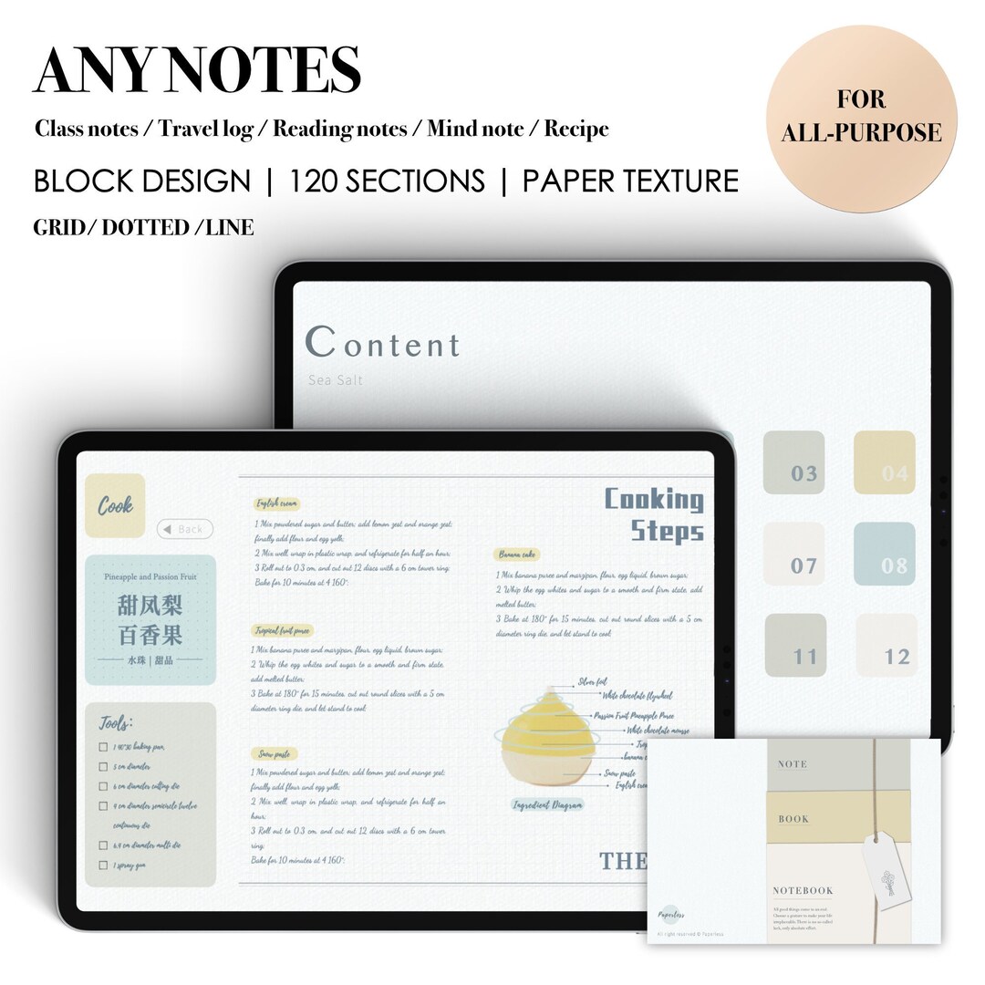 Digital Cornell Notebook, Digital Notes, Cornell Journal, Goodnotes ...