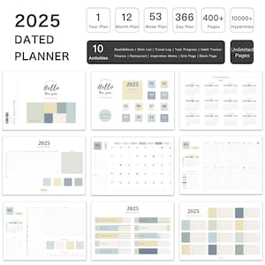 2025 Digital Planner: Goodnotes, Notability, Noteshelf (PDF)