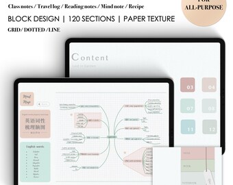 Digital Cornell Notes Template: iPad Notebook with Hyperlinks (PDF)