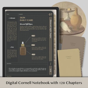Digital Cornell Notebook, 120 Chapters, Goodnotes, Notability (PDF)