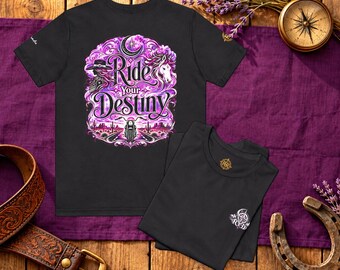 Ride Your Destiny T-Shirt | Motorcycle, Horse, Barn, Travel Graphic Tee (Bella+Canvas 3001)