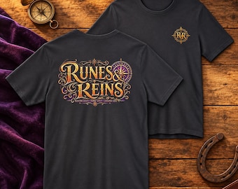 Runes & Reins Logo Tee | Western Roots Norse Spirit Untamed Soul