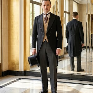 formal morning dress men Vintage Coat IND01