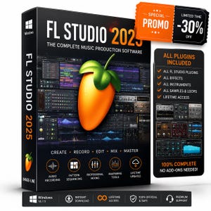 FL Studio All Plugins Edition | Music Production | Beat Maker, Recording, Mixing & Mastering | Digital Download