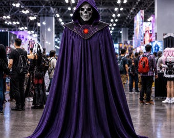 Costume di Skeletor con mantello Masters of the Universe He Man Cosplay Signore della Distruzione Eternia Guerriero Malvagio Halloween Comic Con Regalo di compleanno