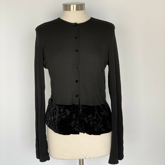 Vintage JOHNNY WAS Black Crepe Blouse