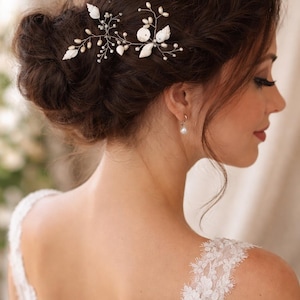 Juego de 2 horquillas para el pelo con forma de sirena y concha marina, accesorios para el pelo de novia para bodas en la playa, tocado de concha de perla náutica