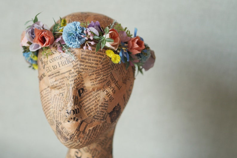 Flower Crown Maternity Photoshoot Maternity Headband Pastel Etsy