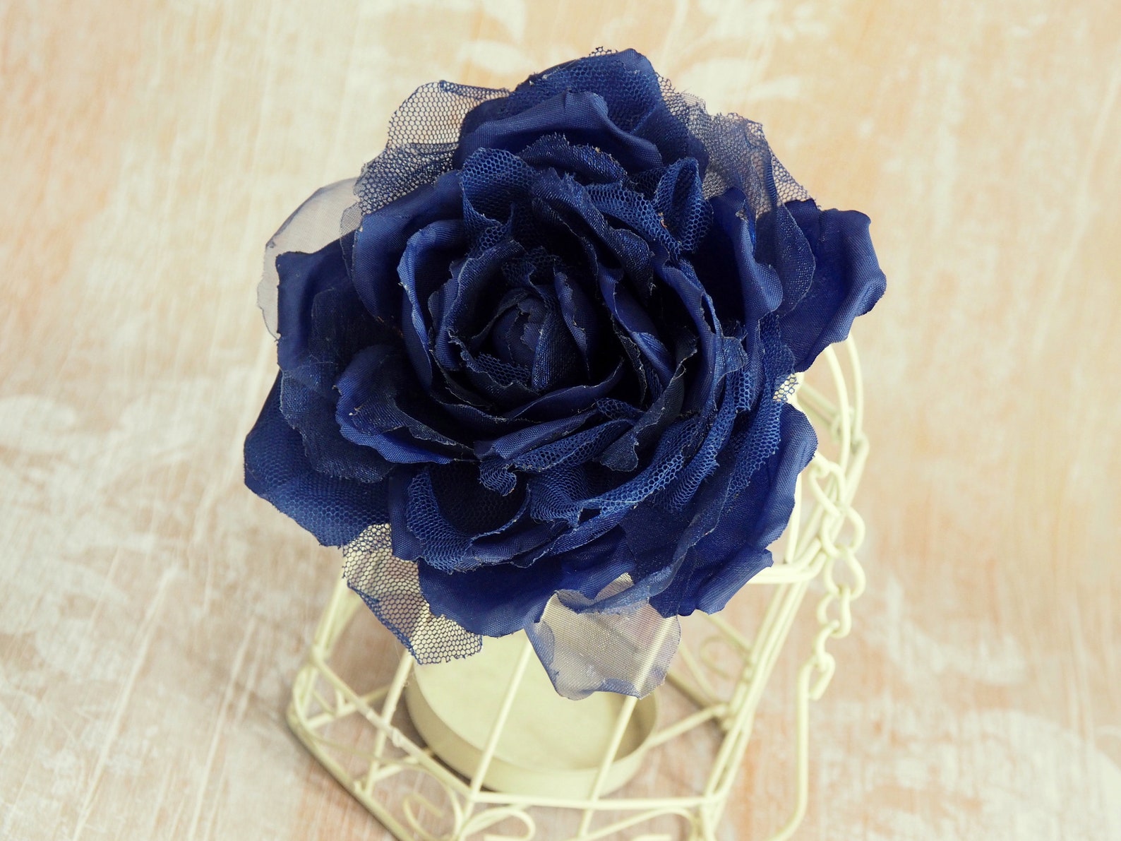 Blue Rose Hair Clip - Amazon - wide 2